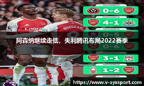 阿森纳继续走低，失利腾讯布局2022赛季
